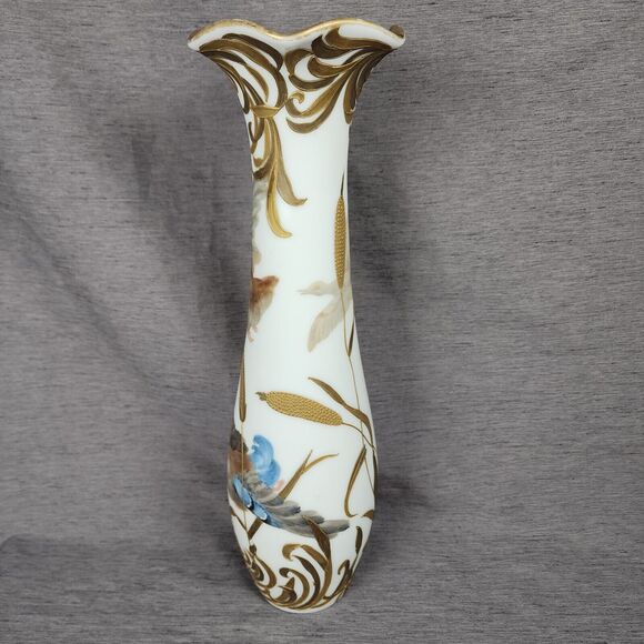 Mt Washington Guba Duck Vase RARE Colonial Ware 1005 Hand Painted 16.5" Antique - Picture 6 of 10